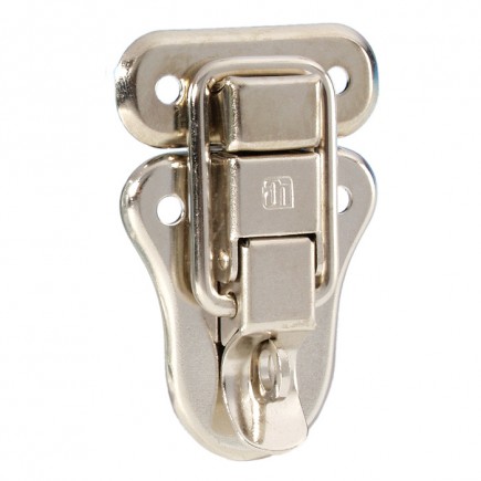 Adam Hall Hardware 16081 - Zamek przykręcany, duży, z oczkiem do zawieszenia kłódki, niklowany